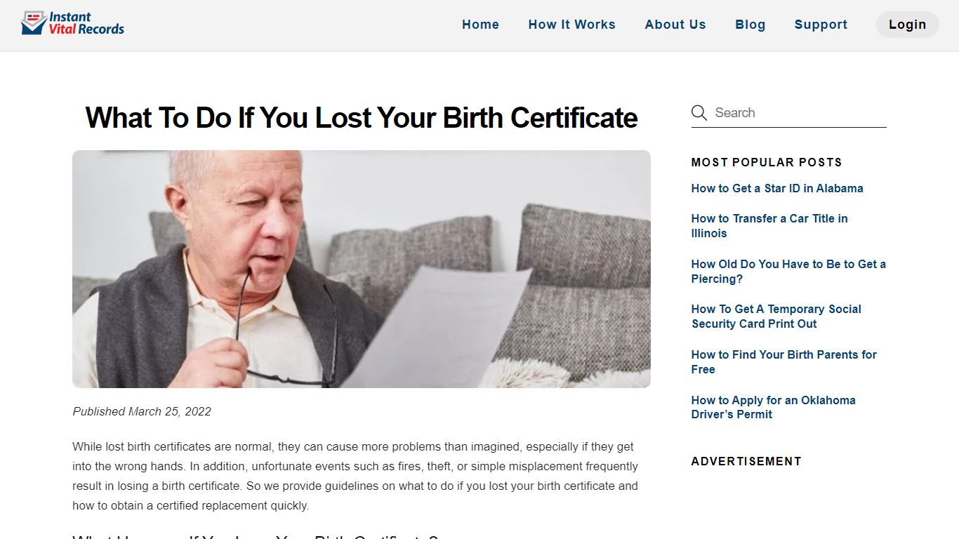 What To Do If You Lost Your Birth Certificate - InstantVitalRecords